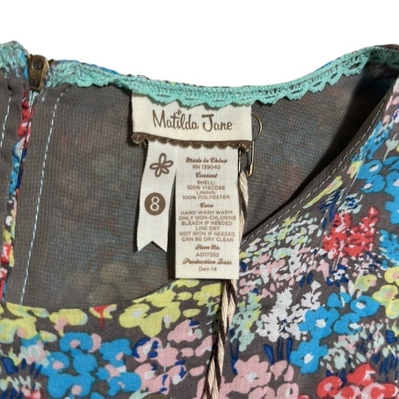 Matilda Jane Hello Lovely Blue Multicolor
FloralFlare Sleeveless Dress Sz 8 NWT - Picture 10 of 13